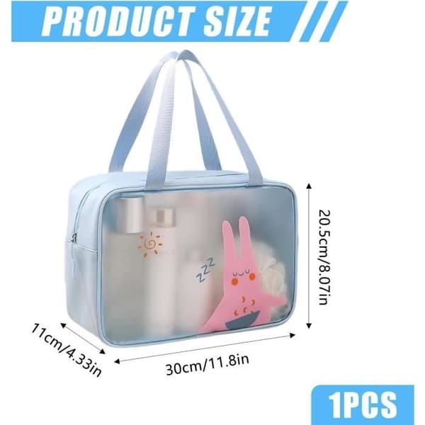 Stor Klar PVC Necessär, Transparent Necessär, Sminkväska, Necessär