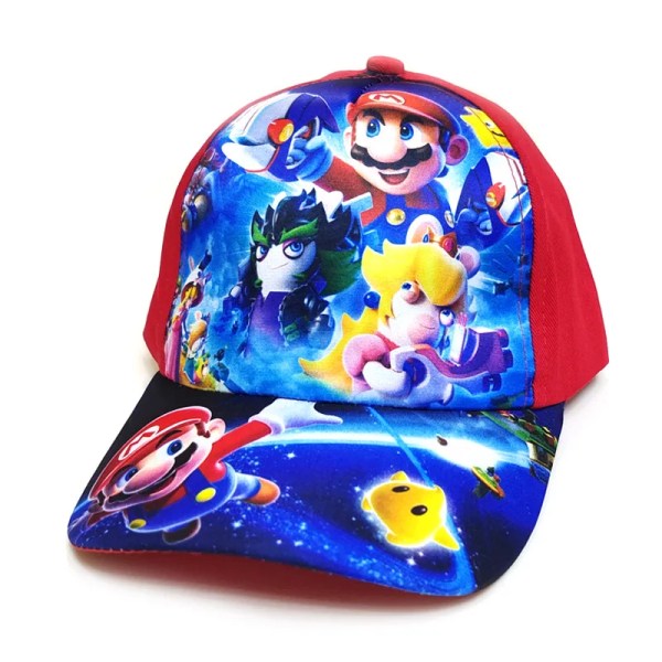 16 färger Super Marios Bros Cartoon Hat Luigi Broderi Anime Figur Kringutrustning Baseballkeps Cap Solskydd barn Presenter F13 48CM-54CM