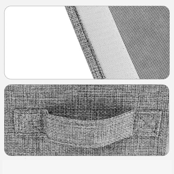 (Grå) 2-delat set, förvaringslåda för papper, non-woven tyg, lättviktig, praktisk, för sovrum, grå Gray