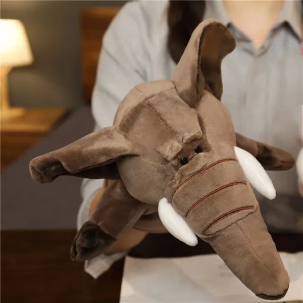Mjuk leksaksdocka Djur Plyschdocka Pedagogiska baby Lejon Elefant Apa Giraff Tiger Bunny Kawaii Handfingerdocka Elephant
