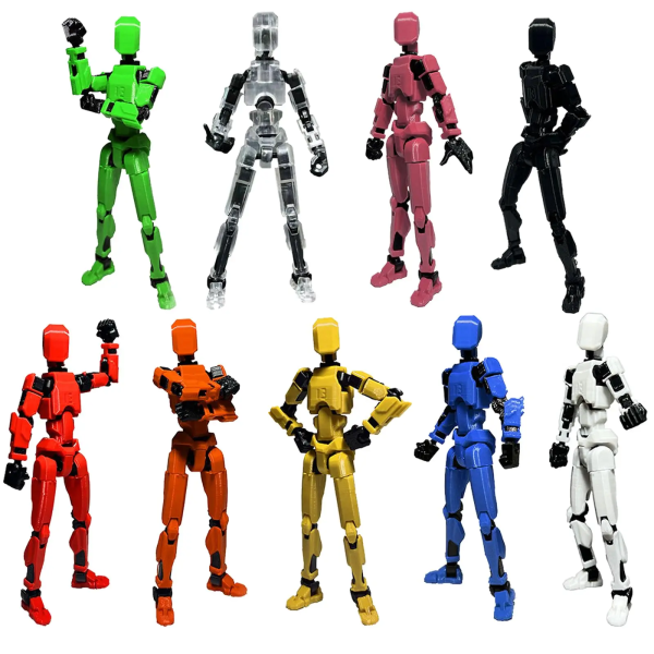 Titan Robot Action Figur 3D printed med full artikulation för Stop Motion Animation 13 Action Figur Dummy A1