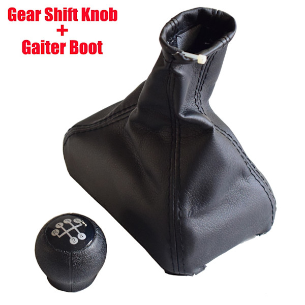 För OPEL CORSA C (01-06) TIGRA B (04-12) COMBO C (01-11) Manuell 5-växlad växlingsknopp Läderdamask Cover Handbromshus-växelspak Gear Knob