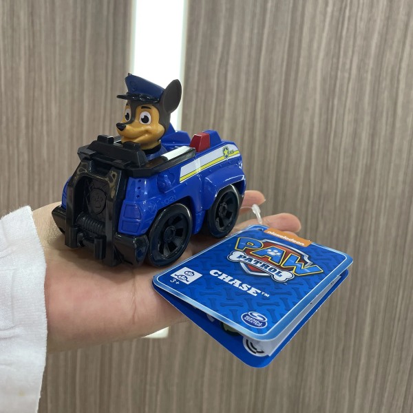 Äkta Paw Patrol Vehicle 8-9CM Ryder Chase Skye Zuma Rocky Car Anime Doll Actionfigurer Räddningsteam Barn Födelsedagspresentleksak 16605-5-Zuma