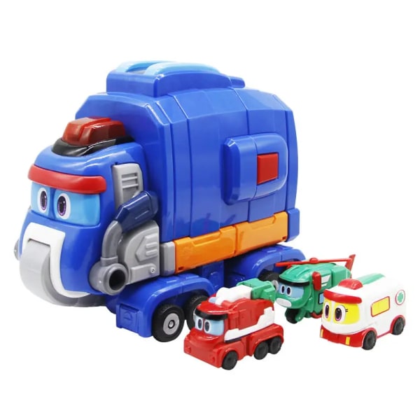 Ny transformationsleksak Gogo Dino Transformerad Elephant Rescue Base Med Ljud Transformation Elephant Rescue Car Kid Barnleksak B-With Original Box