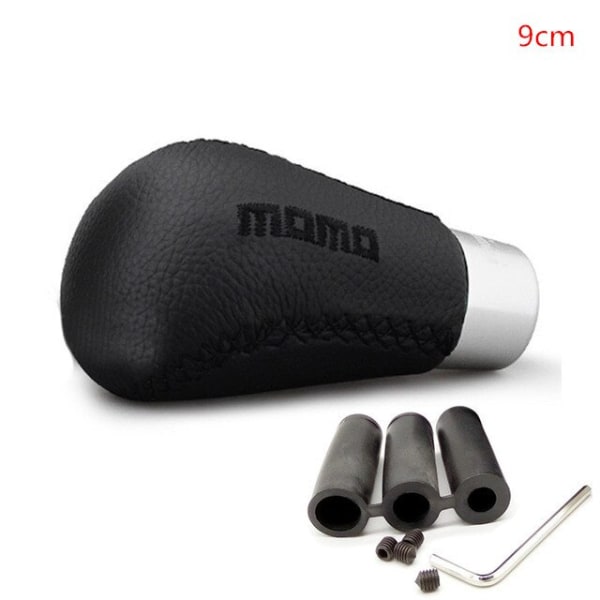 Universal växelspaksknopp för TOYOTA för Renault för Citroen Läder Manuell växelväxelstift POMO AT MT ARM-9cm Svart 9cm Black