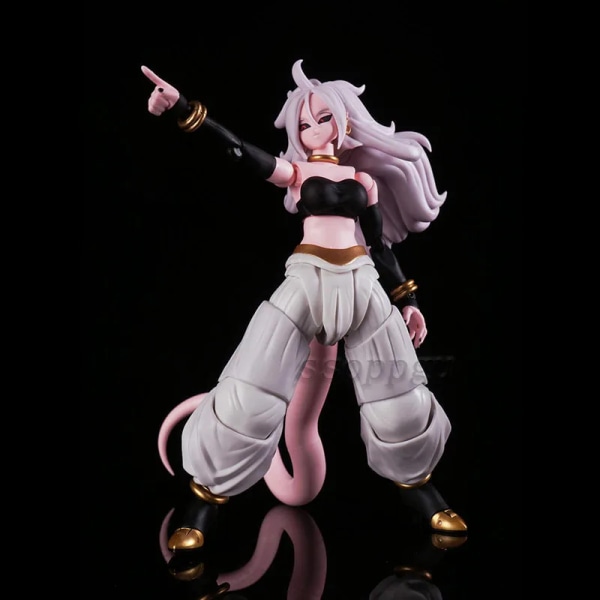 SHF Dragon Ball Figur Majin Buu Android #21 Rörliga leder PVC Action Figur Collection Anime modell Leksaker Docka Barn Present A no box