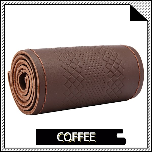 (38 CM-KAFFE) 38 cm 15 tum konstläder Bilratt Cover Handsytt Mjukt halkskydd Bilinredningstillbehör 38CM-COFFEE