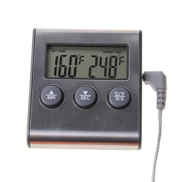 0-300℃ Kökstermometer med sond, Kökstermometer och timer, Digital sondtermometer för kött, Grill