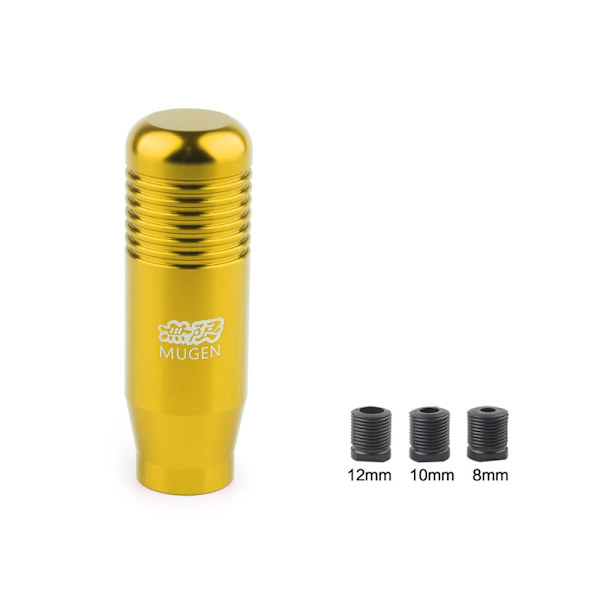 8 färger Universal bil aluminium manuell växelspaksknopp manuell växellåda Växelspaksspaksreglage växelspak 8,5 cm presentförpackning förpackning-guld Gold