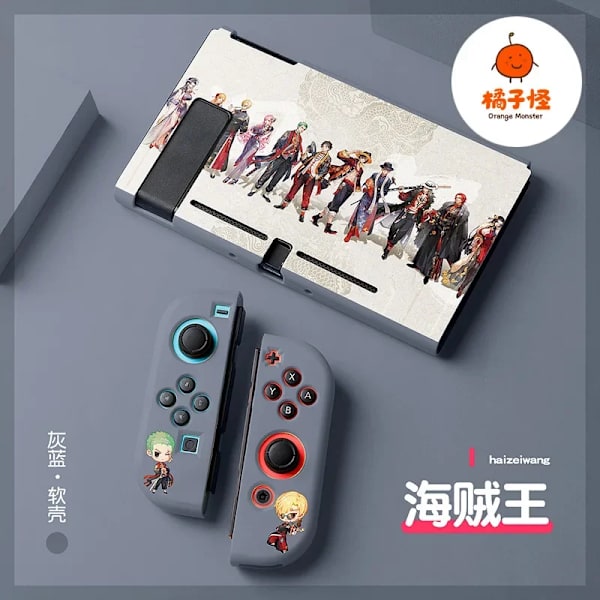 ONE PIECE Luffy Zoro Ace TPU mjukt case Joycon Cover för Nintendo Switch NS OLED-konsol Kristallfodral Tillbehör ONE PIECE 10 For Switch OLED
