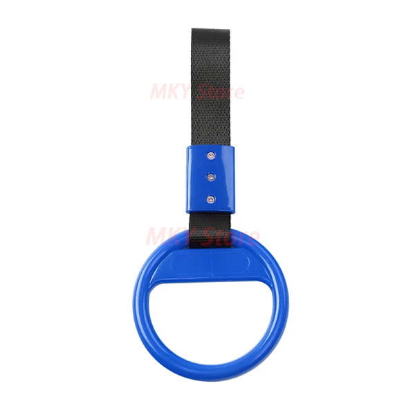 Universal färgglad PVC-bil cirkulär dragrem för universal PVC-varningsring, högresistans nylon Black Blue
