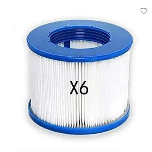 Filterpatron - 6 st - 120-lagers papper - Höjd 80 mm - Diameter 100 mm