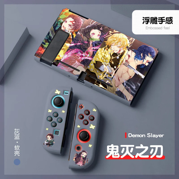 Anime Demon Slayer Case till Nintendo Switch NS Joy Con Controller Kawaii Soft Silikon Cover Tillbehör Barnpresent 11 For Switch NS