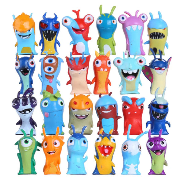 24st/ set Slugterra Action Figurer Leksak 5 cm Mini Slugterra Anime Figurer Leksaker Docka Sniglar Barn Barn Pojkar Leksak 1 pack by bag