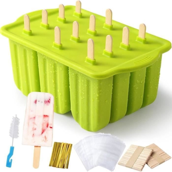 Ispindeforme, 12 huller, isforme, silikone ispindeforme med pinde