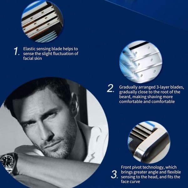Barberblader for menn, barberbladrefiller for Gillette, 8 stk