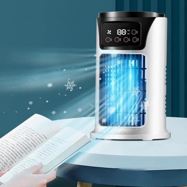 PWSHYMI USB Spray Luftkonditioneringsventilator 6 Hastigheder Timer Bærbar