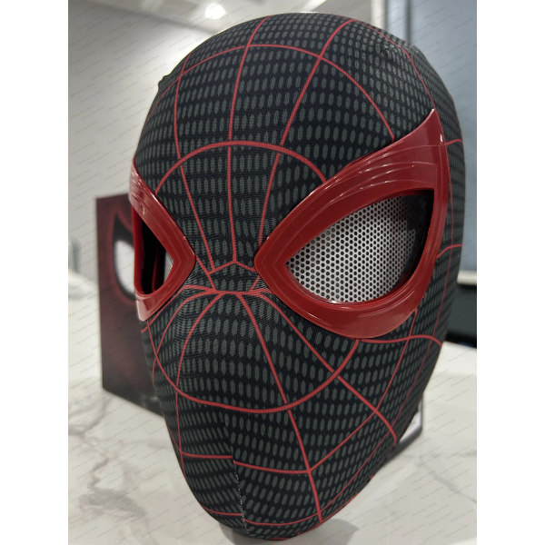 Spiderman no Way Home Huvudbonader Cosplay Moving Eyes Mask Spider Man 1:1 Fjärrkontroll Elastisk mask Leksaker för vuxna Barn Present Gwen lighting