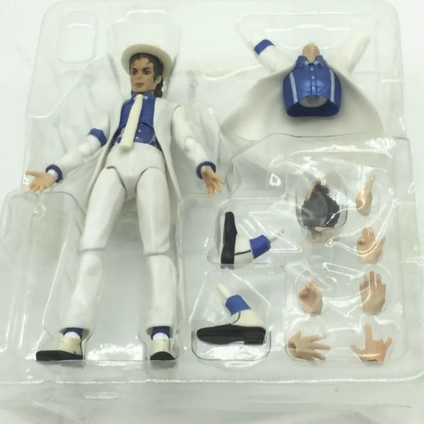 Michael Jackson Smooth Criminal Moonwalk Action Figurmodell Leksaker Michael Jackson MJ Thriller Joint Movable Julklapp B with box