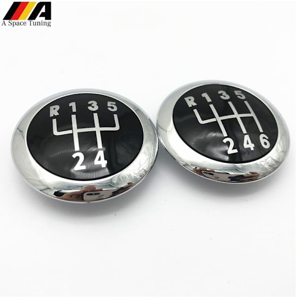 Växelspaksknopp Emblem Badge Top Cap Cover Case För Volkswagen VW Passat B6 2005-2011 Bilstylingtillbehör-5-växlad 5 Speed
