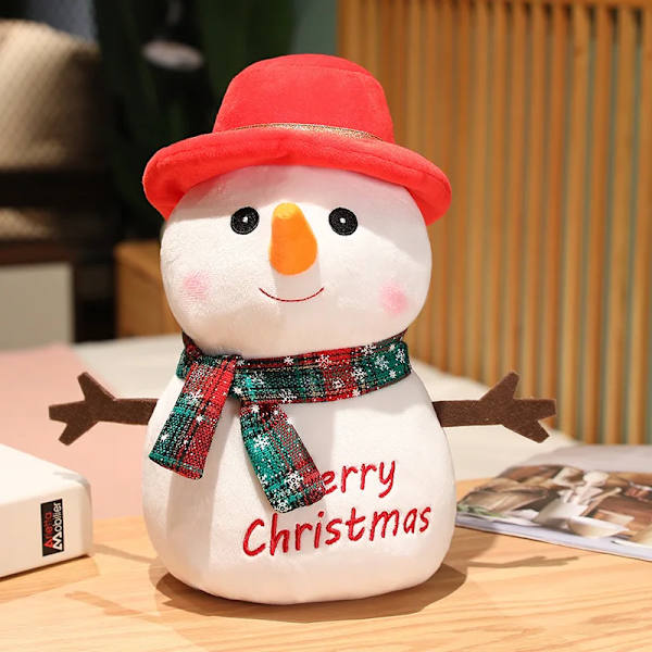 23CM Härlig jultomte & älg Snögubbe Plyschleksaker Gosedjur docka Julklappar till barn Barn heminredning 23CM red