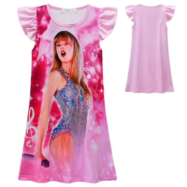 Taylors The Swifts The Ears Tour Flickor Klänningar Kläder Flickor Kortärmad Pyjamas Klänning Barn Nattlinne Sovkläder Födelsedagspresenter Taylors Swifts 1 110