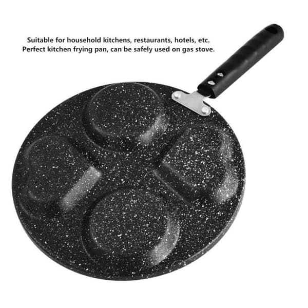 Stekepanne - Multifunksjonell - Aluminium - Non-stick - 4 hull - 24,5 cm Black