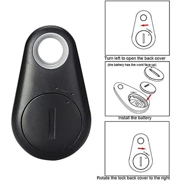 Förpackning Vattendroppsformad Smart GPS Tracker Trådlös Nyckelhittare Anti-Förlorad Larmsensor