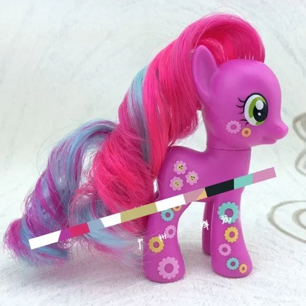 Äkta tecknad My Little Pony Animefigurer Twilight Sparkle Rainbow Fluttershy Pinkie Pie Rarity Ponny Modell Leksakspresent APRICOT