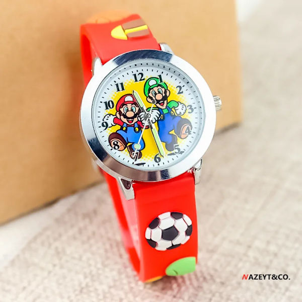 Super Marios Watch för barn Marios Brothers Cartoon 3D-spel Anime Character Quartz Electronic Watch Födelsedagspresenter 6