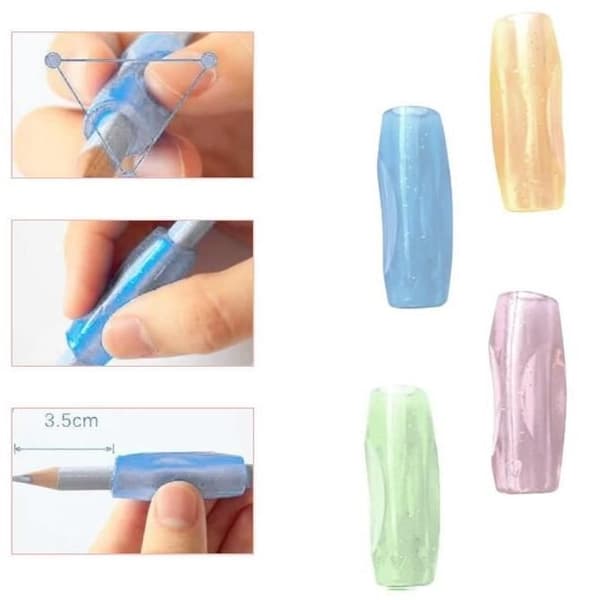 Finger Guide - Ej specificerad - 4 st - Silikon - Ergonomisk - Skrivhjälpmedel för barn