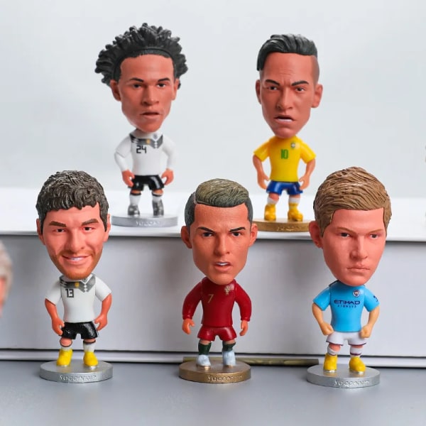 6,5 cm Fotbollsstjärna C.Ronaldo Figurmodell Bildekorationer PVC-samling Docka Fotbollsspelare Figurer Souvenirer Leksaker Presenter till fans Becker1