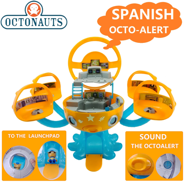 octonauts Octopod Leksats Dockhusspel Spansk Octo-alert Ljud Ljus Anime Actionfigur Docka Barnleksaker Presenter till barn Spanish Octo-alert no original box