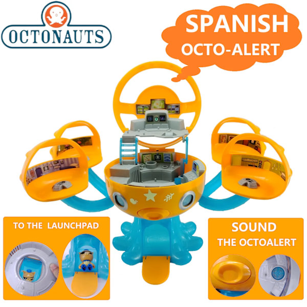 octonauts Octopod Leksats Dockhusspel Spansk Octo-alert Ljud Ljus Anime Actionfigur Docka Barnleksaker Presenter till barn Spanish Octo-alert With Original Box