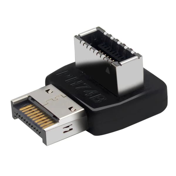 Datormoderkort Typ-E USB 3.1 Typ-E Gränssnitt 90 Graders Styrningsvinkel Främre Typ-C Installerad Adapter (PH74B)