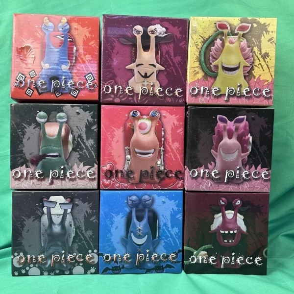 Anime One Piece Den Den Mushi Figur Luffy/Ace/Law/ Zoro /Sanji /Chopper Phone Bug Action Figur 12 stilar för Välj B with box