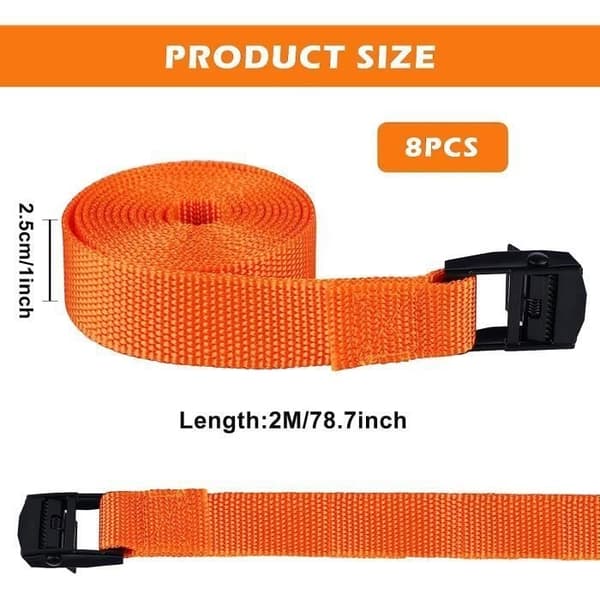 Spännband - Ej Specificerat - 8-pack - 2m - 250 kg - Zinklegeringsspänne