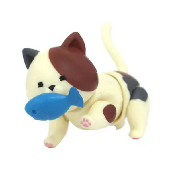 6 cm ny Original docka 7 leder Kattdocka leksak Kan äta fisk katt Lovely Pet shop djur actionfigur små dockleksaker J