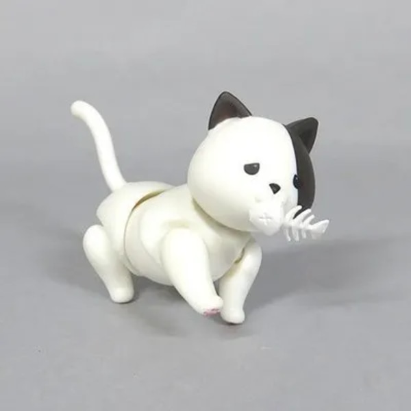6 cm ny Original docka 7 leder Kattdocka leksak Kan äta fisk katt Lovely Pet shop djur actionfigur små dockleksaker y
