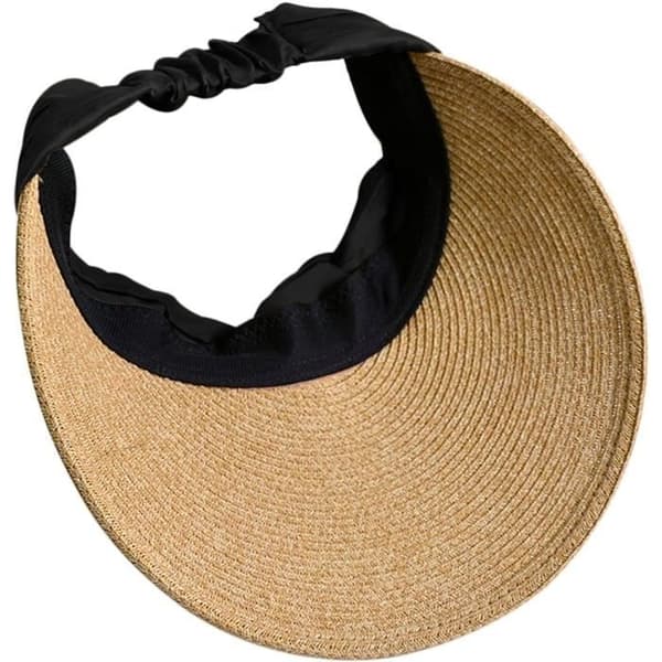 Solhat - Kvinder - Strå - Anti UV - Bred Skygge - Chic Black