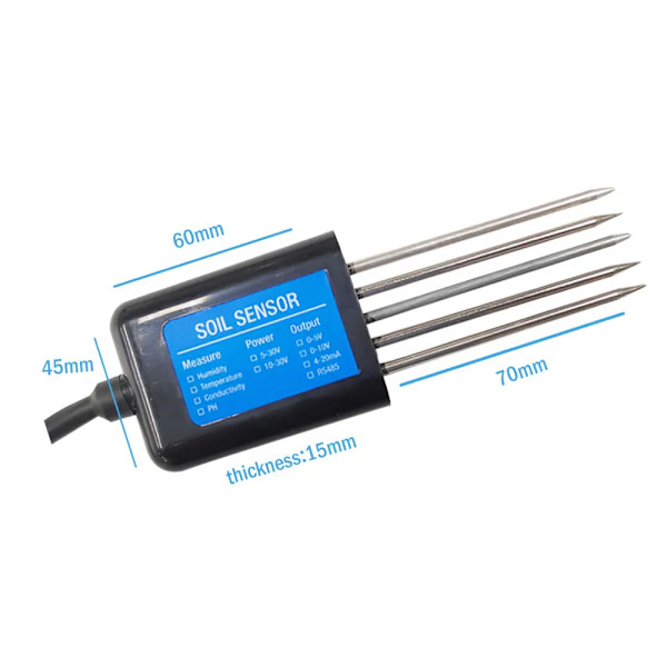 Mät jordfuktighet temperatur fuktighet EC PH NPK 4-20mA 0-5V RS485 Modbus jordgivare HC-V5