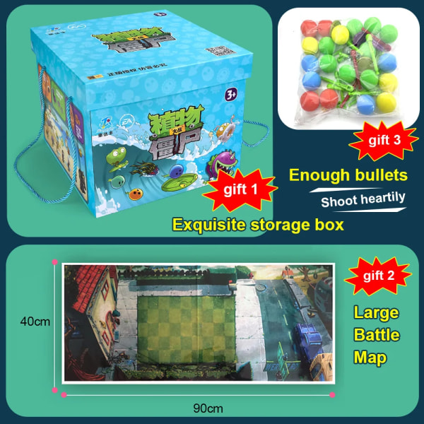 Ny roll PLANTER VS ZOMBIES 2 PVZ Leksaker Full Set Present till pojkar Boxpackade barndockor Action Figur Modell Presentkarta 22 role set