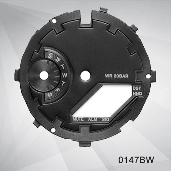 För GA2100 GA2110 Luminous Hour Marker Dial Watch Pointer Scale Ring Index Modification Dial ga2110 Watch Mod Kit Tillbehör 0147MatteBlack