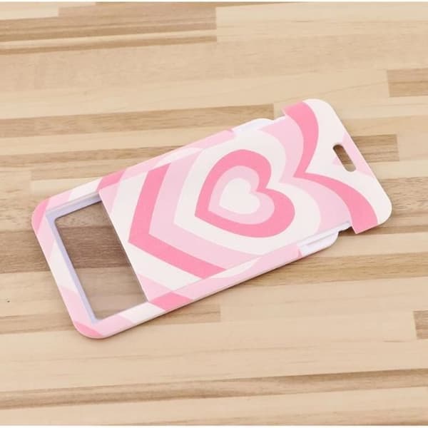(Rosa) Brickhållare - Ej specificerad - Halsband - Rosa - 2x Korthållare - Polyester/ABS-material Pink