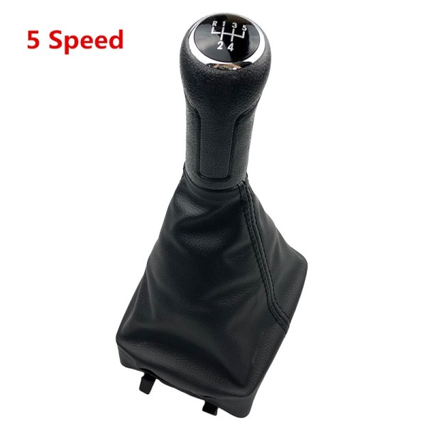 Växelspaksreglage Skiftare PU Läder Gaitor Boot För Volkswagen VW Polo 9N 9N2 GTI 2002 2003 2004 2005 2006 2007 2008 2009-5 Speed B0092 5 Speed B0092