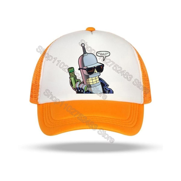 Futurama Cap Pojkar Flickor Tecknadt print Mesh Cap Kawaii Solhatt Söt Anime Utomhus Casual Sport Cap Barnfödelsedagspresenter FCWL18 adult