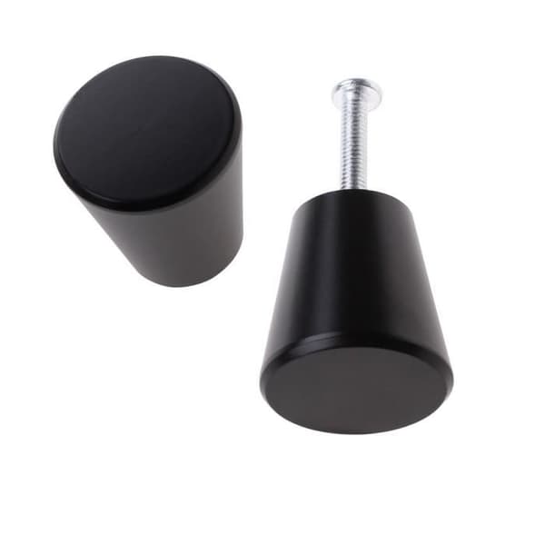 Dørknapper - Camio - 10 stk. - Sort - 20 mm - Aluminiumlegering Black
