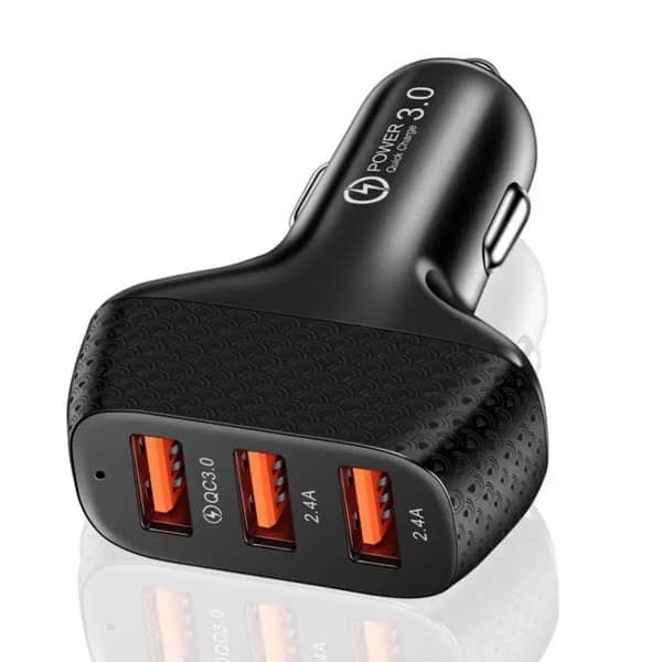15.5W 4USB Billader C LED Digital Skjerm Spenningsdeteksjon Type-c Hurtiglading Auto Lader Adapter Biltilbehør