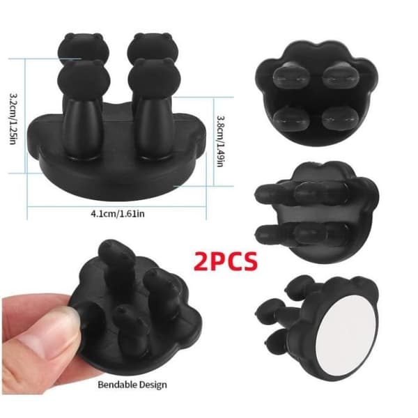 Tandbørsteholder - Uspecificeret - Silikone - Sort - 4,1*3,2 CM - Badeværelsestilbehør Black