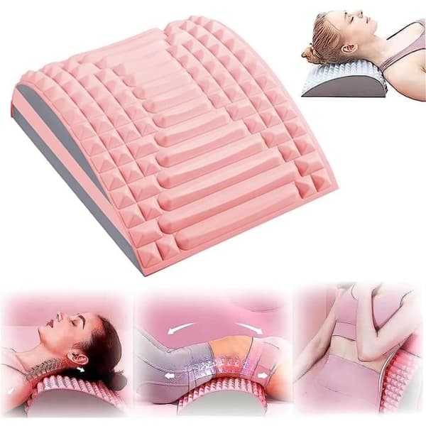 (Vit) Cervical Ryggsträckare - Midjemassage Avslappning - Vit White